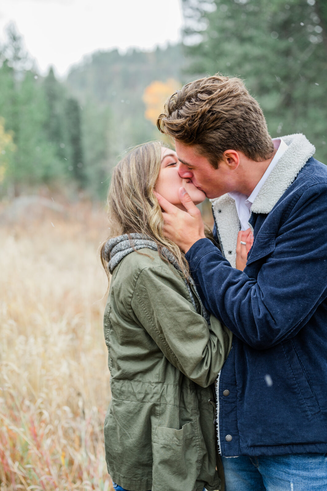 Engagement photographer in Rexburg