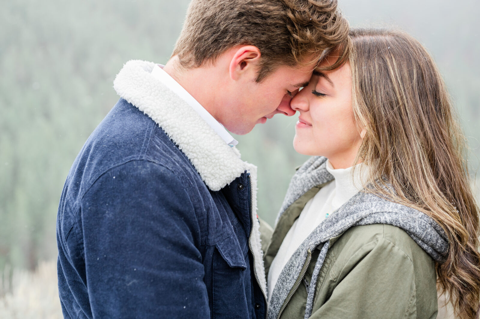 Engagement photographer in Rexburg