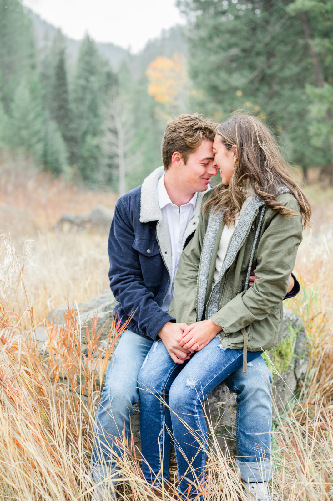 Engagement photographer in Rexburg